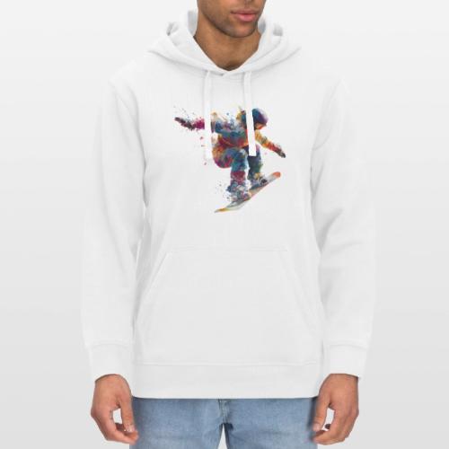 Snowboarding: Frozen Flight - Stanley/Stella Drummer Unisex Organic Hoodie