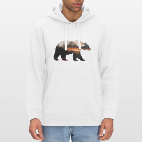Canada Bear: fiery tones - Stanley/Stella Drummer Unisex Organic Hoodie