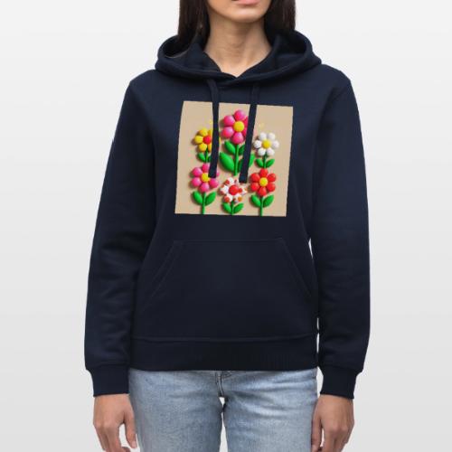 3D Flowers and Butterflies in Amber, Floral Design - Stanley/Stella Drummer Unisex Organic Hoodie