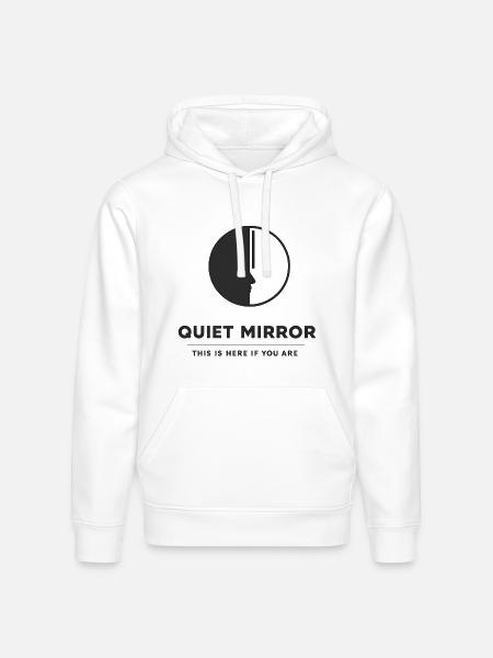 QUIET MIRROR - Stanley/Stella Drummer Unisex Organic Hoodie - white
