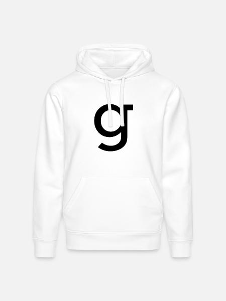 "g" - Stanley/Stella Drummer Unisex Organic Hoodie - white