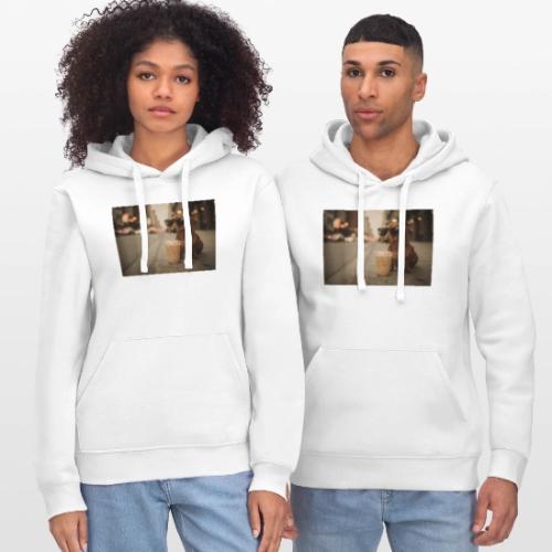 Funny Dachshund Iced Coffee Lover Tee - Stanley/Stella Drummer Unisex Organic Hoodie