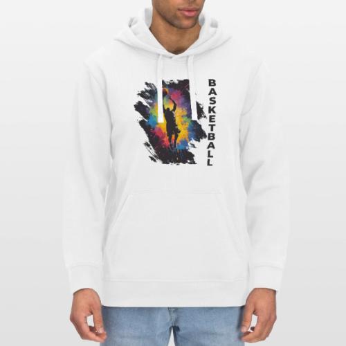 High Energy Basketball Paint Splatter Art - Stanley/Stella Drummer Unisex Organic Hoodie
