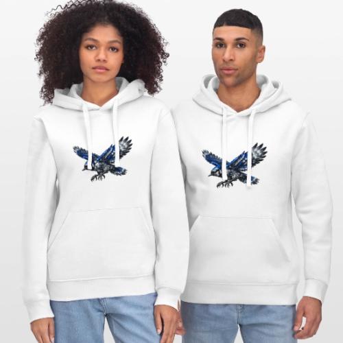 Silver Blue Jay Dive - Stanley/Stella Drummer Unisex Organic Hoodie