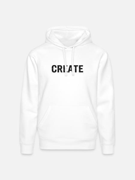 Create Splash Glyph - Stanley/Stella Drummer Unisex Organic Hoodie - white