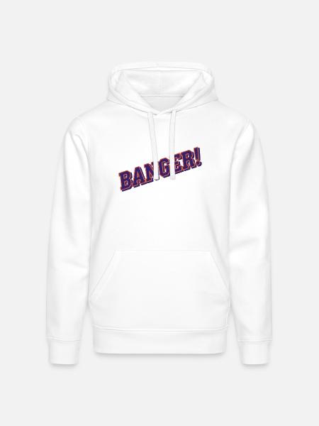 Banger purple orange - Stanley/Stella Drummer Unisex Organic Hoodie - white