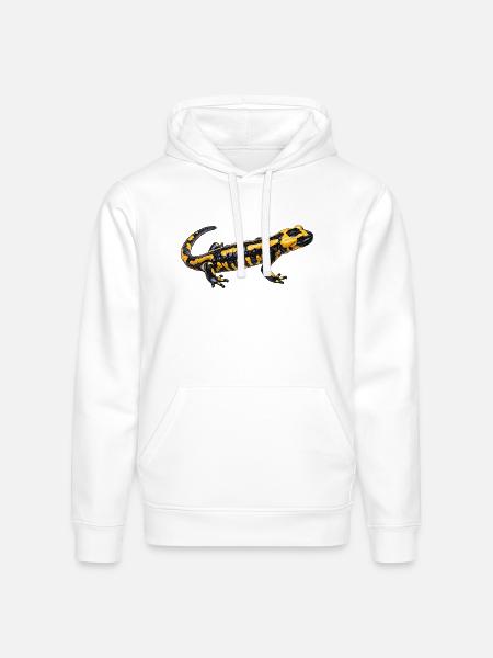 Fire salamander - Stanley/Stella Drummer Unisex Organic Hoodie - white