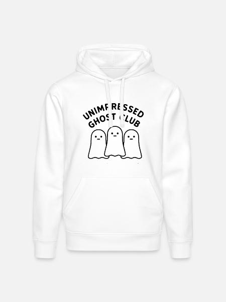 Unimpressed Ghost Club - Stanley/Stella Drummer Unisex Organic Hoodie - white