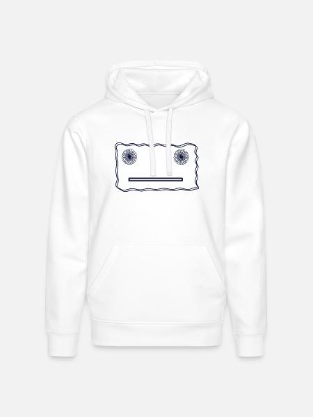 Happy Face - Stanley/Stella Drummer Unisex Organic Hoodie - white