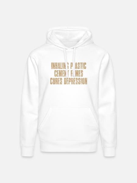 Plastic Fume Mood Pollution - Stanley/Stella Drummer Unisex Organic Hoodie - white