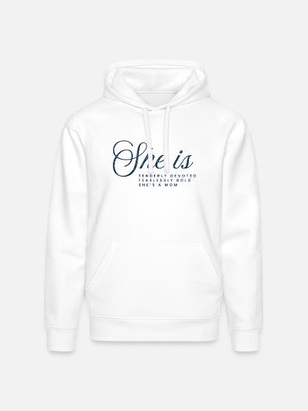 The Fearless Mother - Stanley/Stella Drummer Unisex Organic Hoodie - white