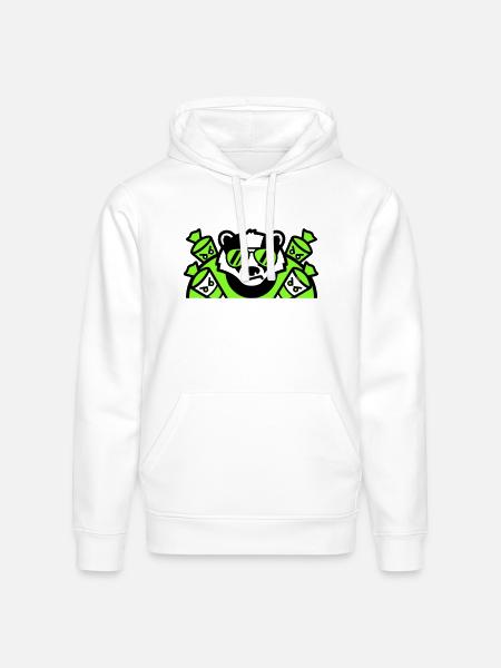 Badger Candy Cones Crest - Stanley/Stella Drummer Unisex Organic Hoodie - white