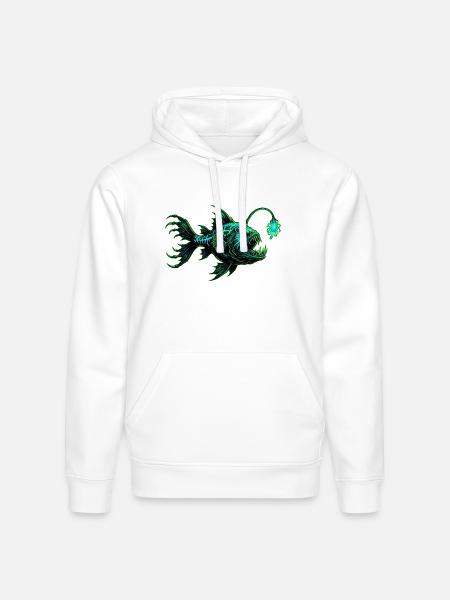 Ocean Depths Art - Stanley/Stella Drummer Unisex Organic Hoodie - white