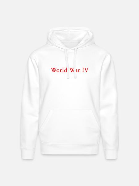 WORLD WAR 4 - Stanley/Stella Drummer Unisex Organic Hoodie - white