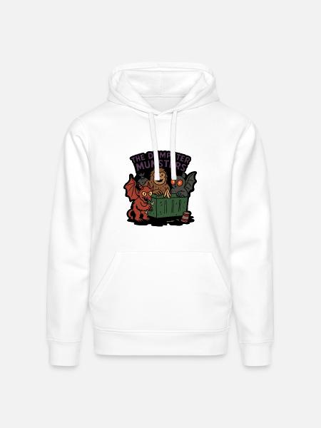 The Dumpster Munsters Halloween Crew - Stanley/Stella Drummer Unisex Organic Hoodie - white
