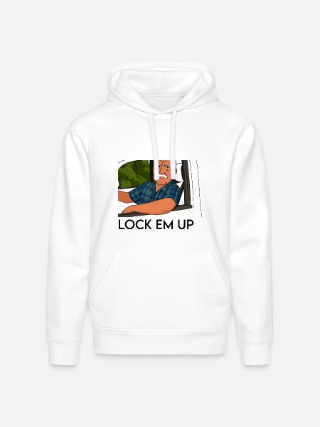 Lock em up - Stanley/Stella Drummer Unisex Organic Hoodie - white