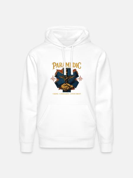 Paramedic  - Stanley/Stella Drummer Unisex Organic Hoodie - white