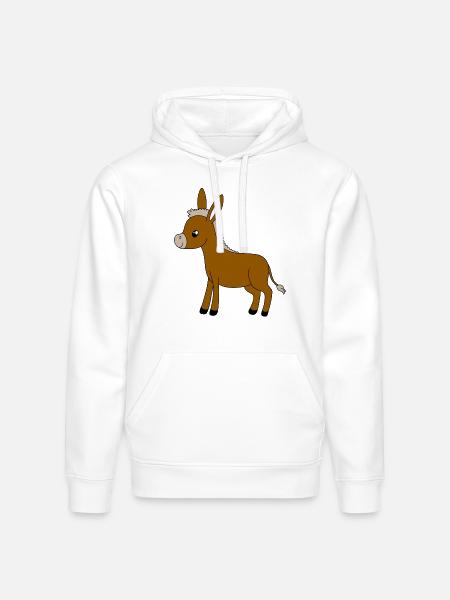Little Donkey - Stanley/Stella Drummer Unisex Organic Hoodie - white