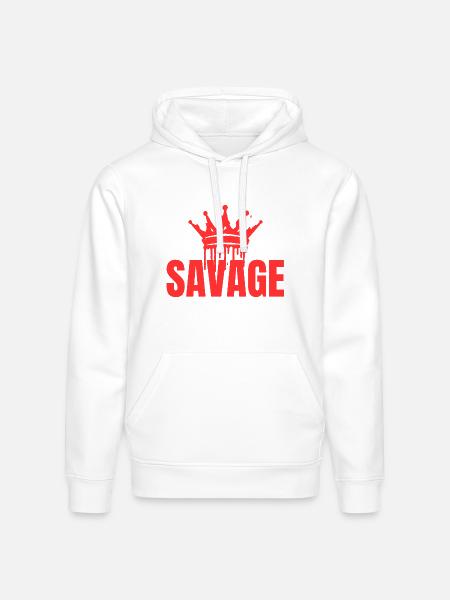 Savage - Stanley/Stella Drummer Unisex Organic Hoodie - white