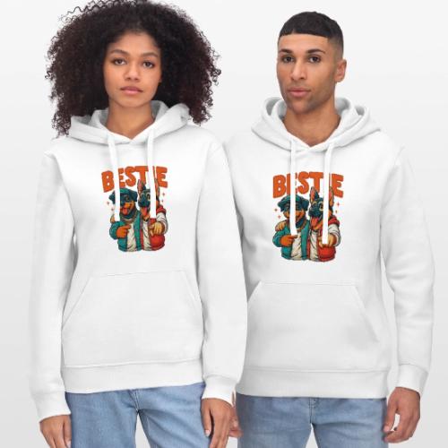 Hip Hop Dog Besties Shirt for Friends & Pet Lovers - Stanley/Stella Drummer Unisex Organic Hoodie
