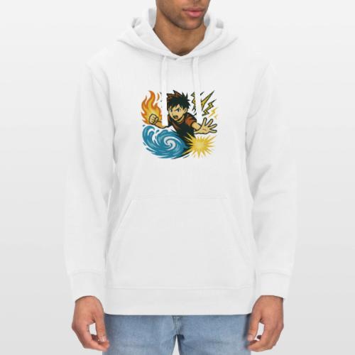 Anime Elemental Warriors | Fire, Water, Lightning - Stanley/Stella Drummer Unisex Organic Hoodie