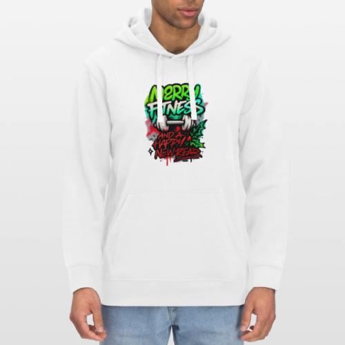 Merry Fitness Christmas Gym Humor - Stanley/Stella Drummer Unisex Organic Hoodie