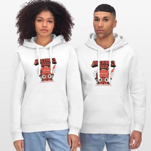 Funny Shockingly Good Electrician - Stanley/Stella Drummer Unisex Organic Hoodie