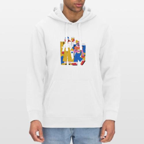 Bold Geometric Duo Pop Art - Stanley/Stella Drummer Unisex Organic Hoodie
