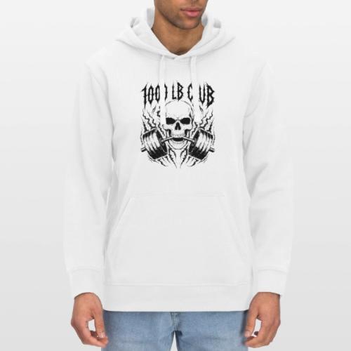 1000 LB Club Skull Barbell Powerlif - Stanley/Stella Drummer Unisex Organic Hoodie