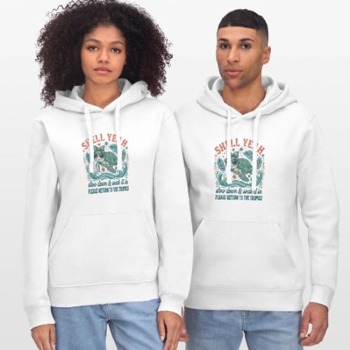 Shell Yeah Sea Turtle Beach Vibes - Stanley/Stella Drummer Unisex Organic Hoodie