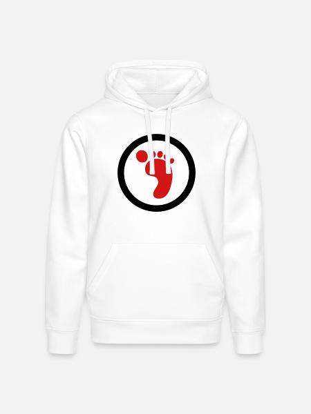 Foot Logo (2c) - Stanley/Stella Drummer Unisex Organic Hoodie - white