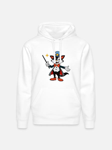 Magical Cat Maestro - Stanley/Stella Drummer Unisex Organic Hoodie - white