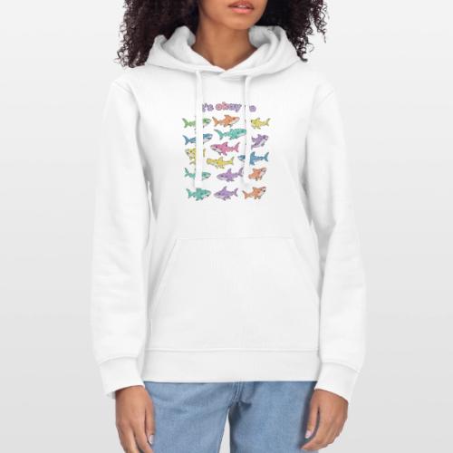 It’s Okay To – Cute Pastel Shark - Stanley/Stella Drummer Unisex Organic Hoodie