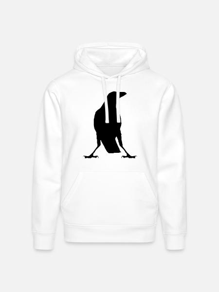 Raven - Stanley/Stella Drummer Unisex Organic Hoodie - white