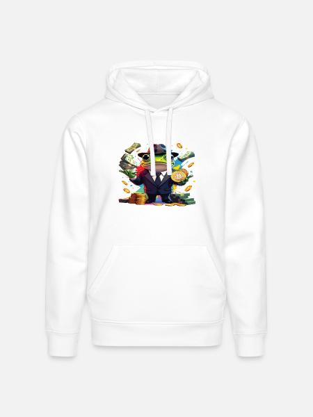 Crypto Frog Tycoon - Stanley/Stella Drummer Unisex Organic Hoodie - white