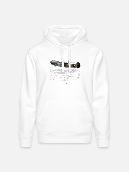 La-5 - Stanley/Stella Drummer Unisex Organic Hoodie - white
