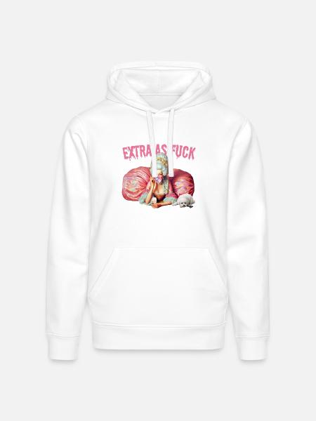 Rococo Bubblegum Queen - Stanley/Stella Drummer Unisex Organic Hoodie - white
