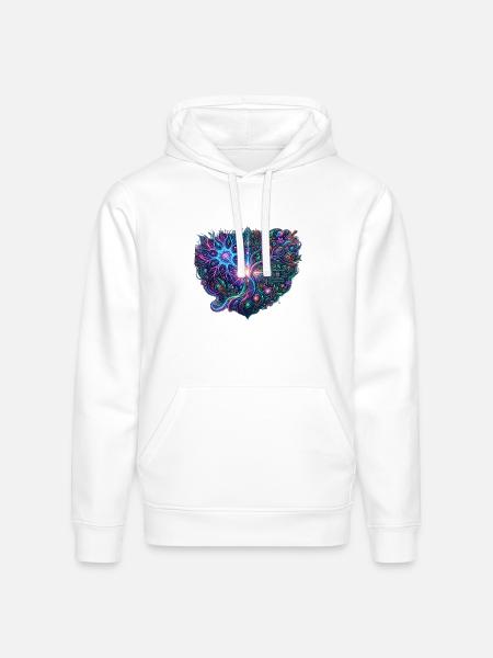 Neon Tree of Circuits - Stanley/Stella Drummer Unisex Organic Hoodie - white