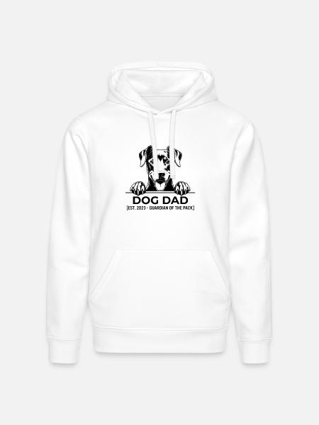 Dog Dad Guardian Tee - Stanley/Stella Drummer Unisex Organic Hoodie - white