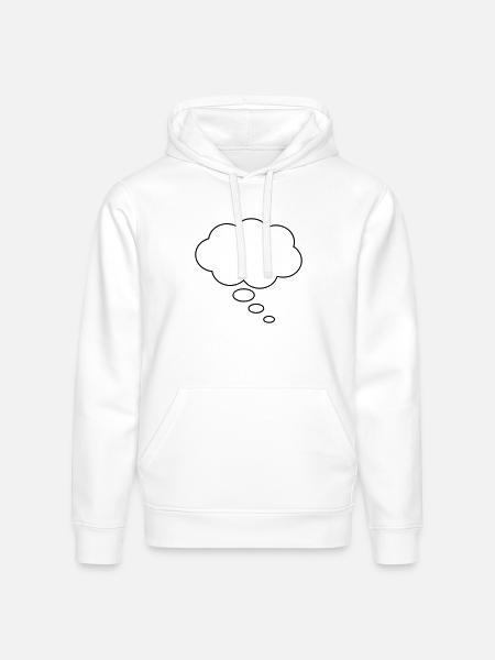 Thought bubble - Stanley/Stella Drummer Unisex Organic Hoodie - white