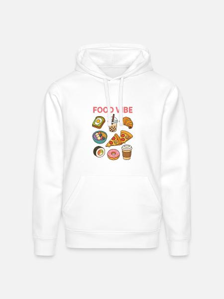 Food vibe - Stanley/Stella Drummer Unisex Organic Hoodie - white