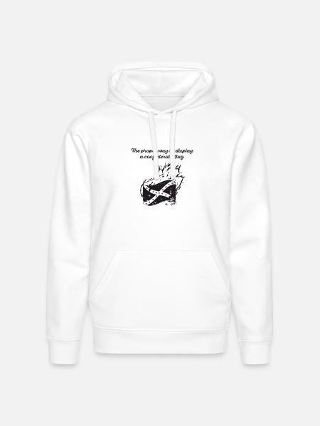 Burn the Confederate Flag - Stanley/Stella Drummer Unisex Organic Hoodie - white