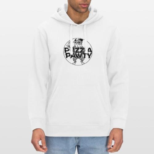 Pizza Pawty Bulldog T-Shirt | Funny Dog Pizza Tee - Stanley/Stella Drummer Unisex Organic Hoodie