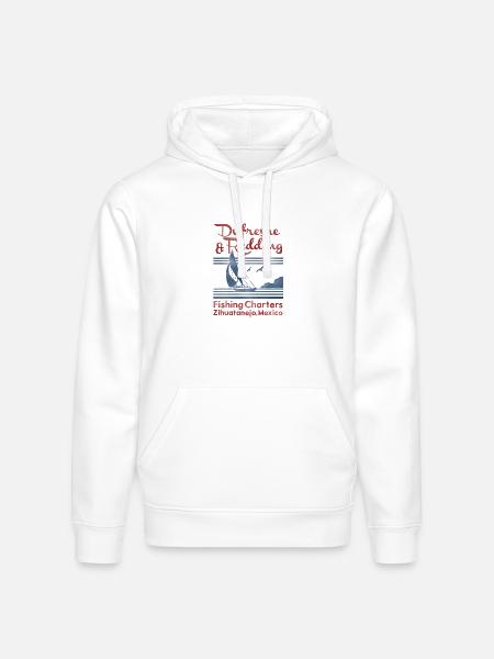 Dufresne and Redding Fishing Charters - Stanley/Stella Drummer Unisex Organic Hoodie - white