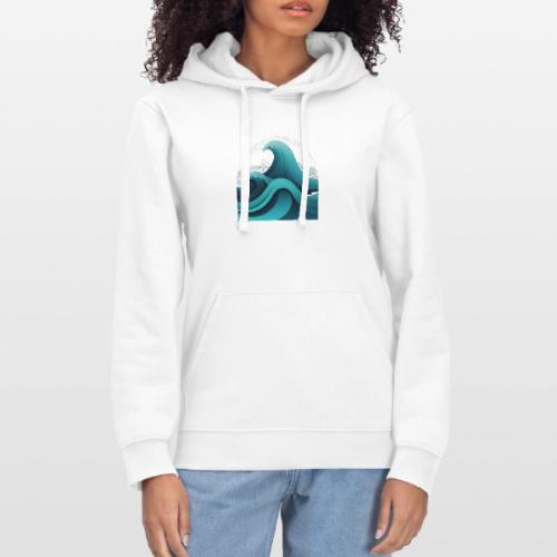 Dynamic Ocean Wave Illustration - Stanley/Stella Drummer Unisex Organic Hoodie