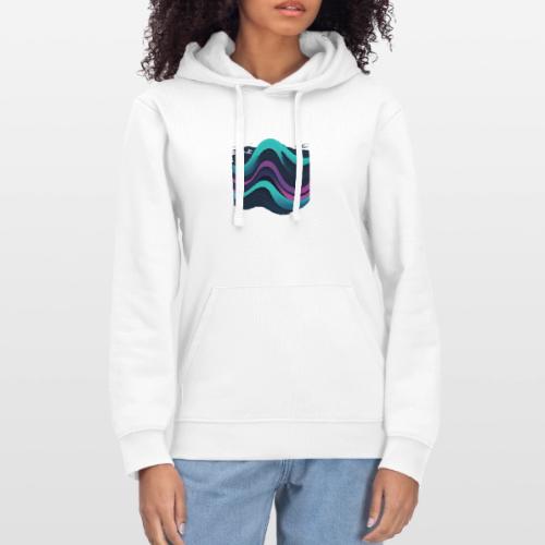 Abstract Wavy Ocean Pattern - Stanley/Stella Drummer Unisex Organic Hoodie