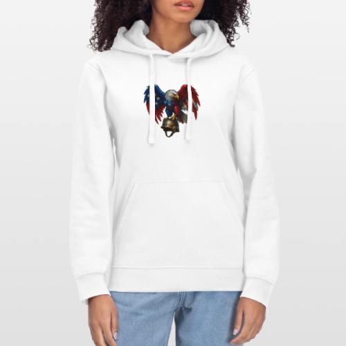 American Flag Bald Eagle - Helmet - Stanley/Stella Drummer Unisex Organic Hoodie
