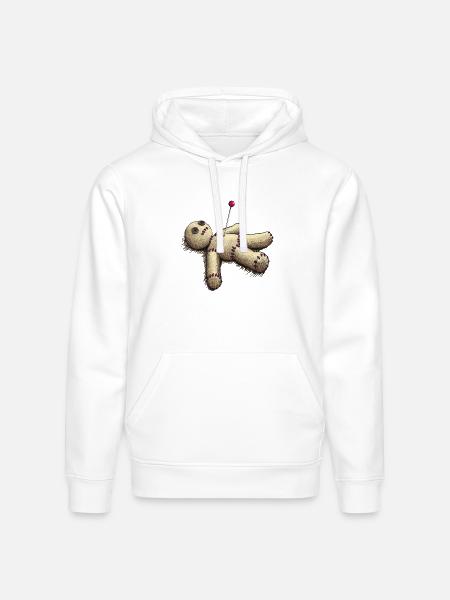 Voodoo Doll - Stanley/Stella Drummer Unisex Organic Hoodie - white