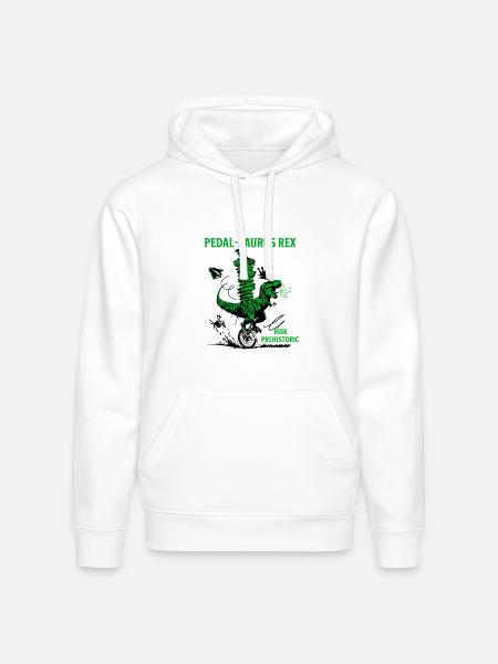 Pedal-Saurus Rex – Ride Prehistoric - Stanley/Stella Drummer Unisex Organic Hoodie - white