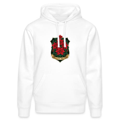 Poinsettia Crest T-Shirt - Stanley/Stella Drummer Unisex Organic Hoodie